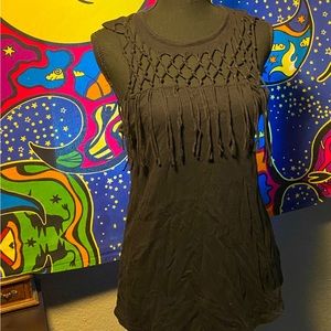 Tank top fringed